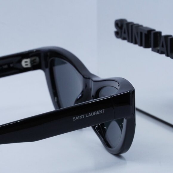 Final Price! Saint Laurent SL676 001 Shiny Black/Black Sunglasses - Picture 4 of 9